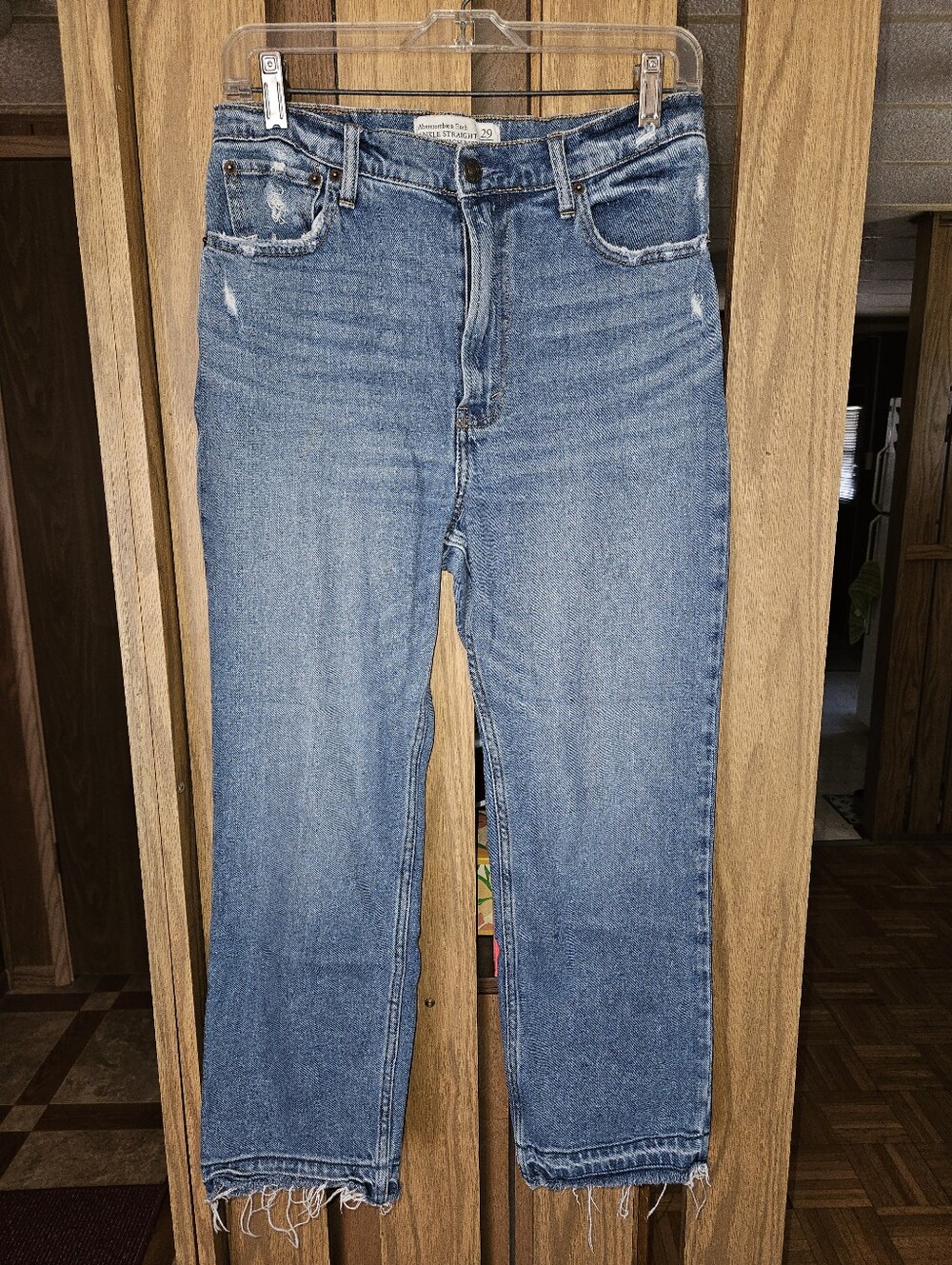 Abercrombie & Fitch Sz 8R Ankle Straight Ultra High Rise Denim Jeans